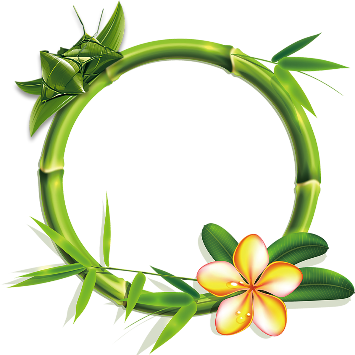 Bamboo Circular Frame 
